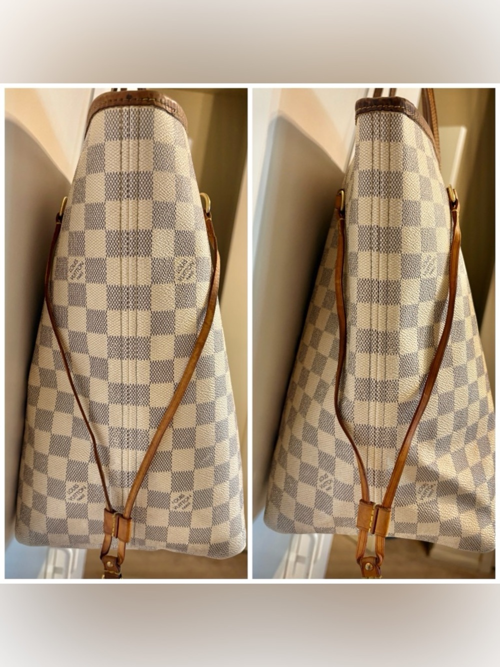 Authentic Louis Vuitton Damier Azur Neverfull GM with COA - Picture 5 of 14